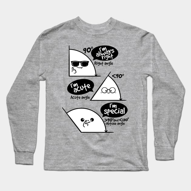 Types of angles Long Sleeve T-Shirt by NemiMakeit